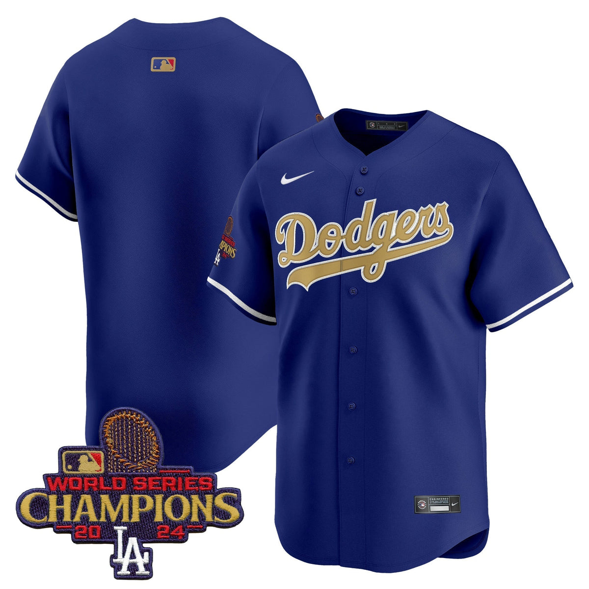 Dodgers 2025 Gold Vapor Premier Limited Jersey - Stitched