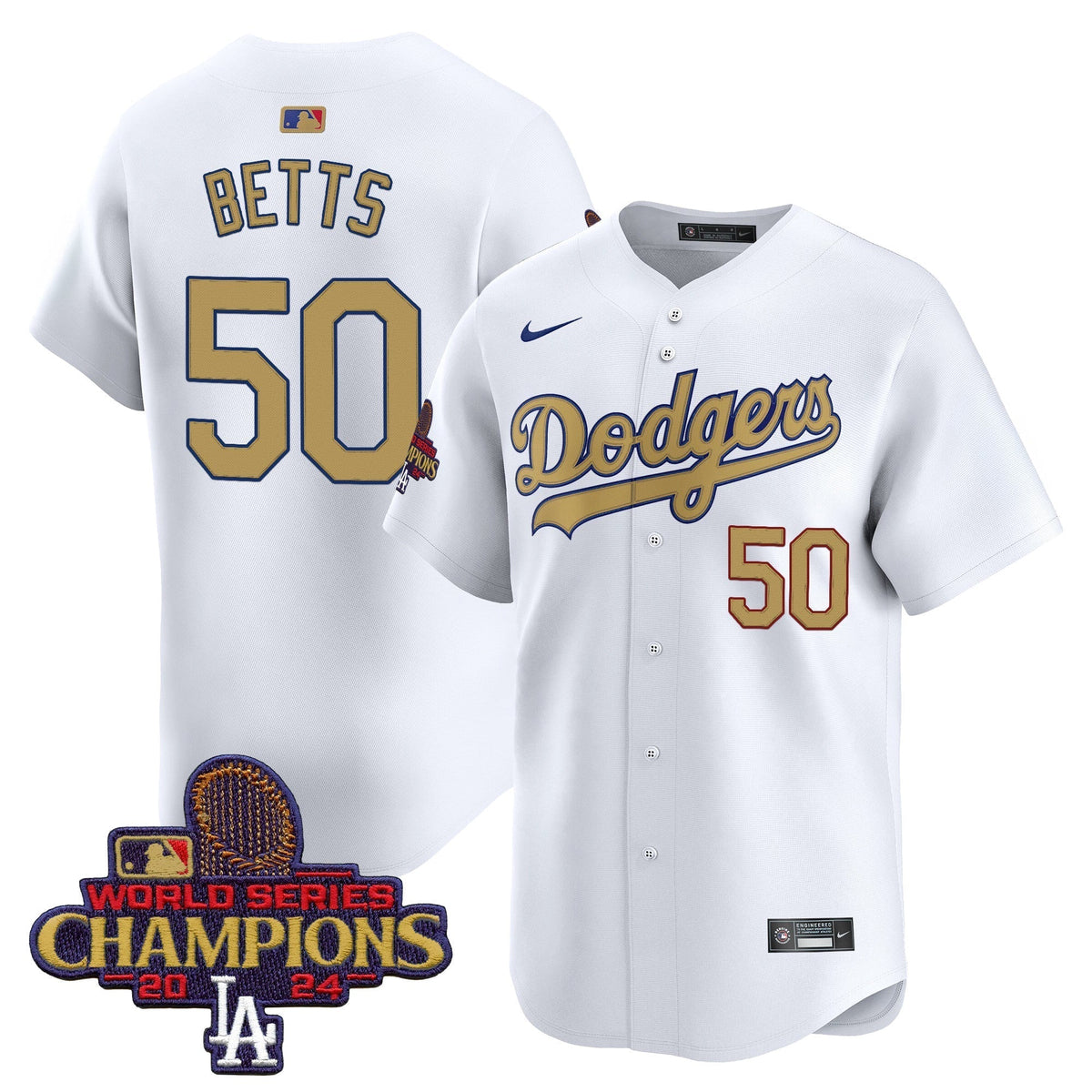 Dodgers 2025 Gold Vapor Premier Limited Jersey - Stitched