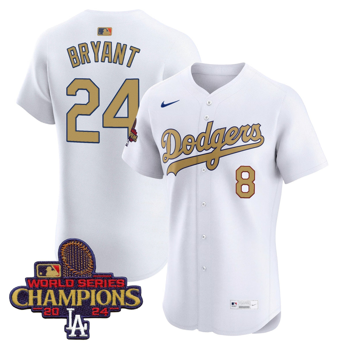 Dodgers 2025 Gold Vapor Premier Elite Men Jersey - All Stitched