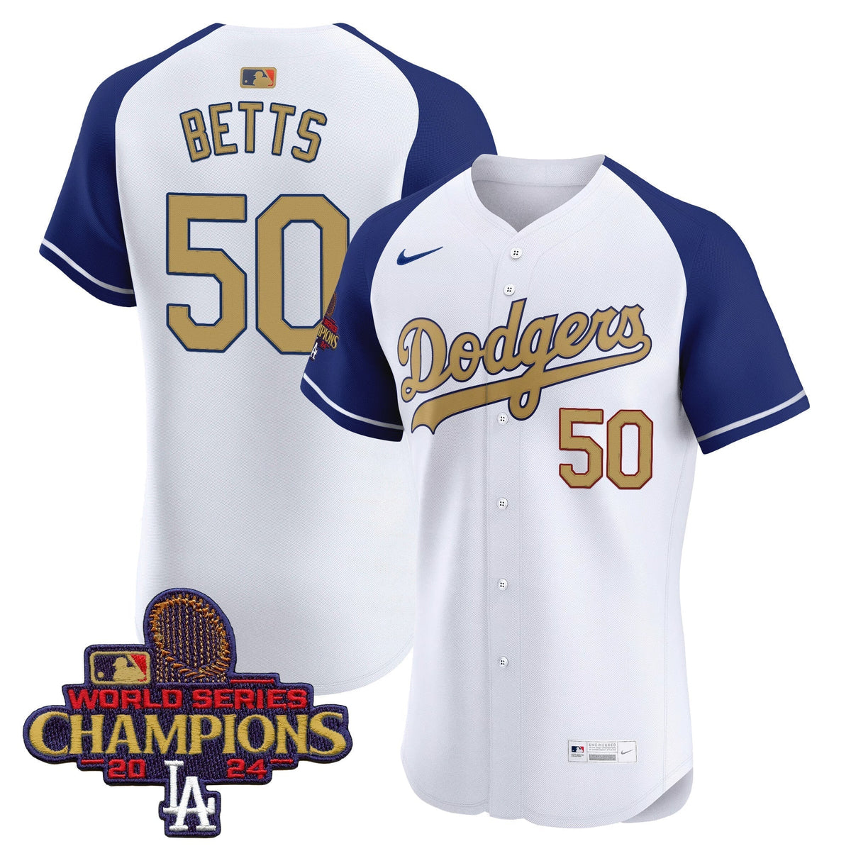 Dodgers 2025 Gold Vapor Premier Elite Jersey - Stitched