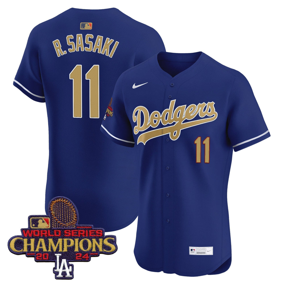 Dodgers 2025 Gold Vapor Premier Elite Jersey - Stitched