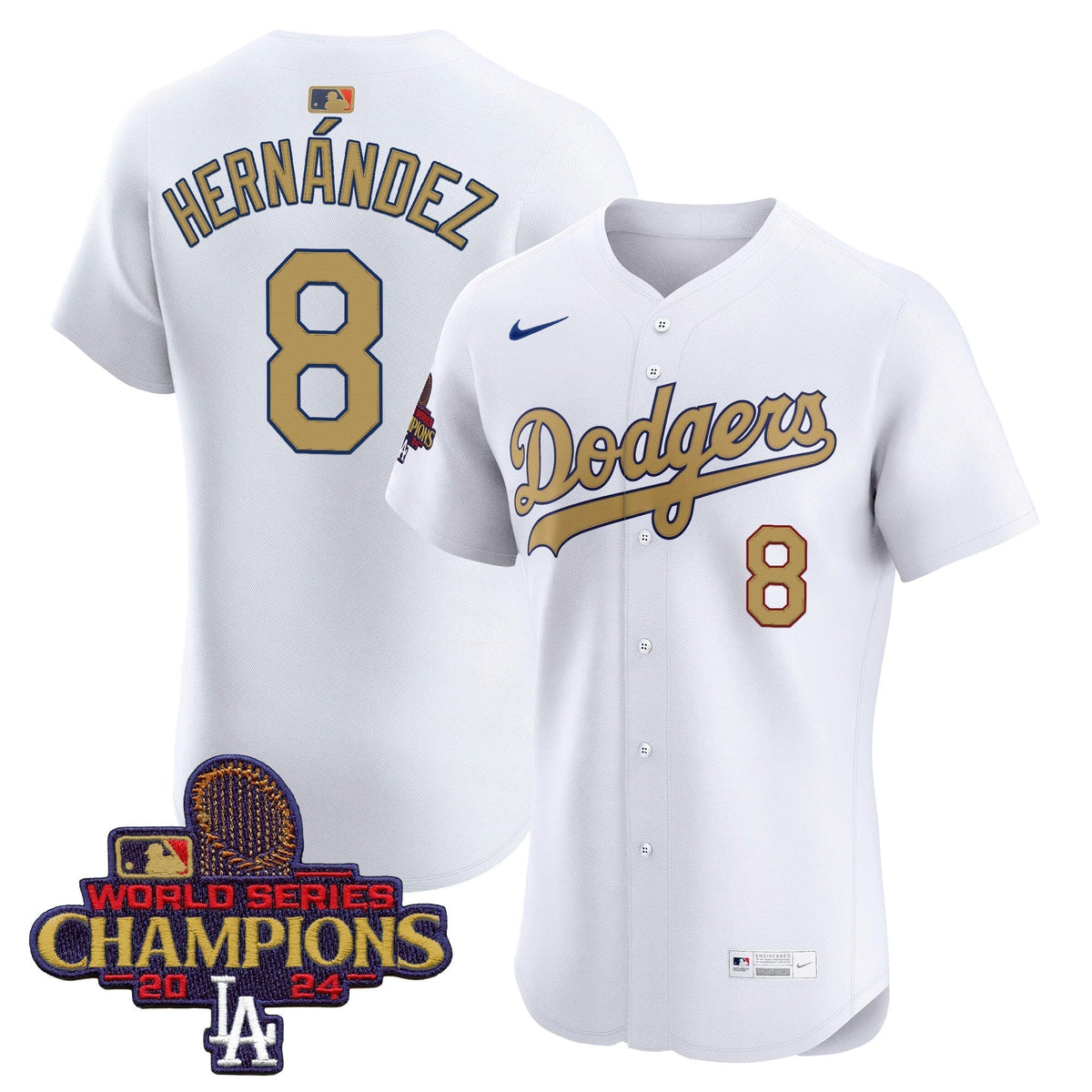Dodgers 2025 Gold Vapor Premier Elite Jersey - Stitched