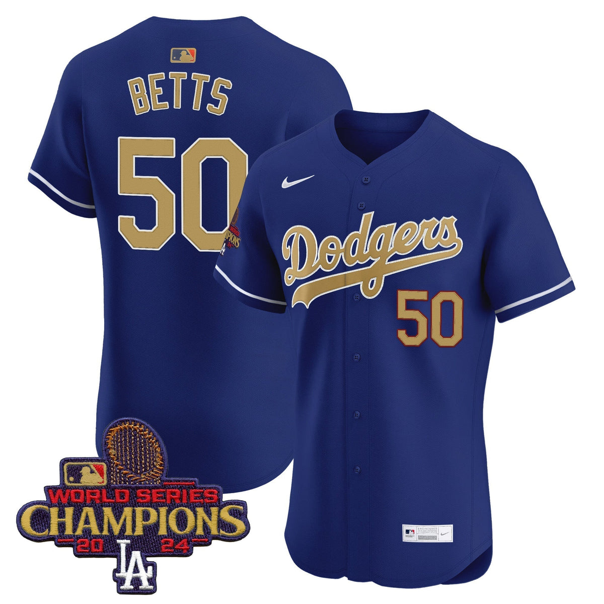 Dodgers 2025 Gold Vapor Premier Elite Jersey - Stitched