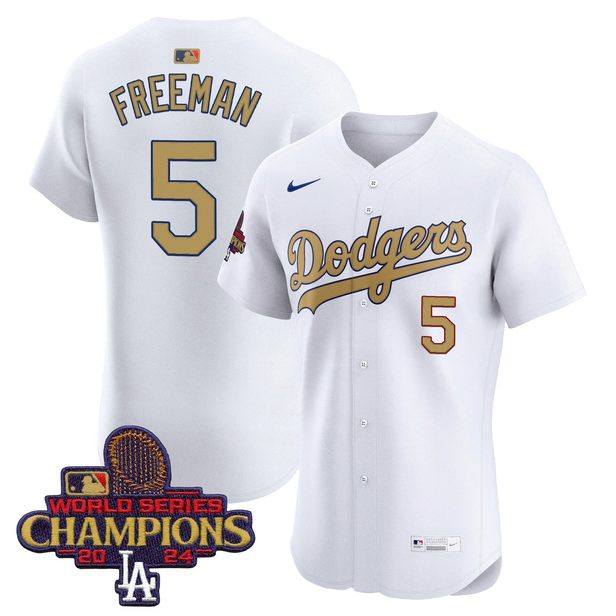 Dodgers 2025 Gold Vapor Premier Elite Jersey - Stitched