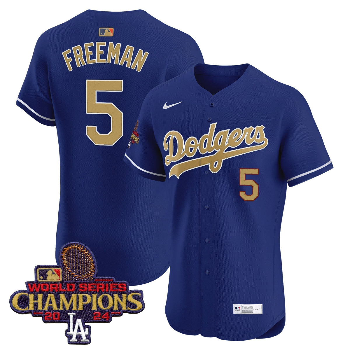 Dodgers 2025 Gold Vapor Premier Elite Jersey - Stitched