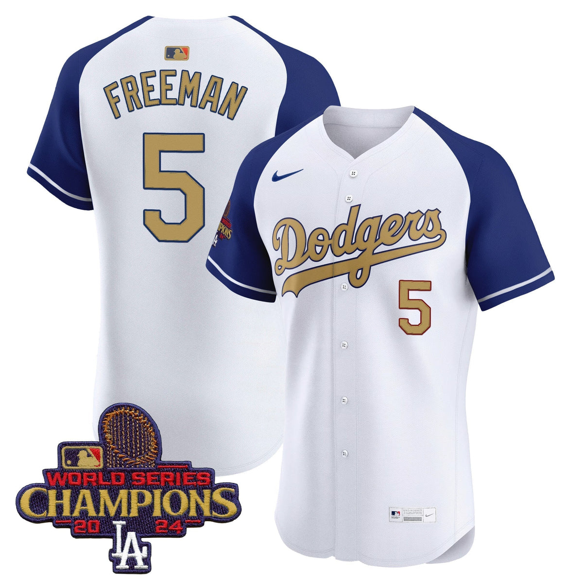 Dodgers 2025 Gold Vapor Premier Elite Jersey - Stitched