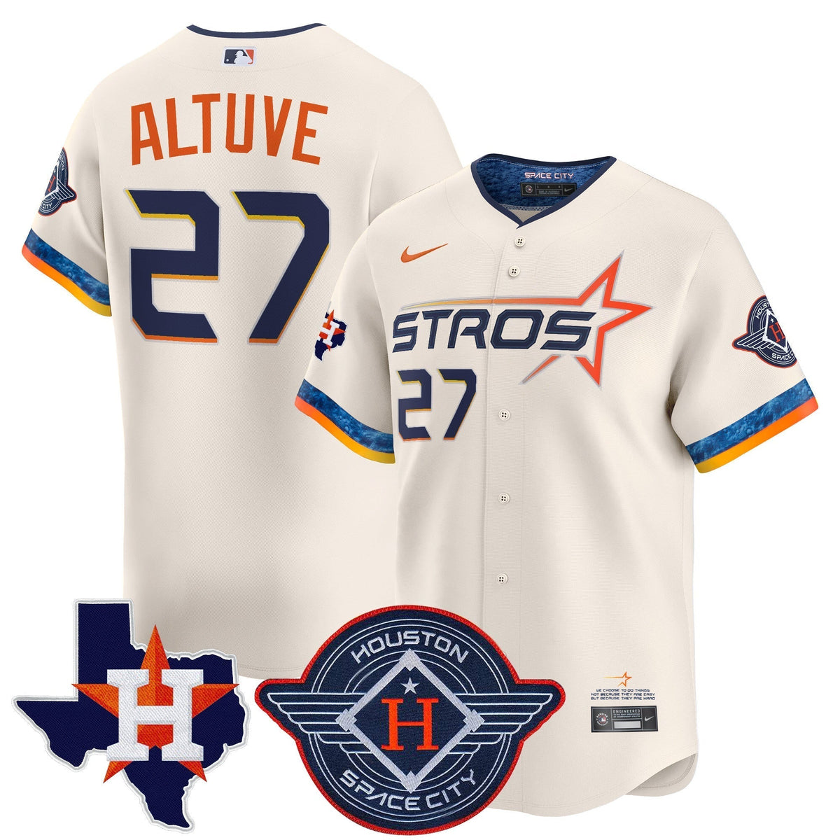 HOU 2025 City Connect Texas Patch Vapor Premier Limited Jersey - All Stitched