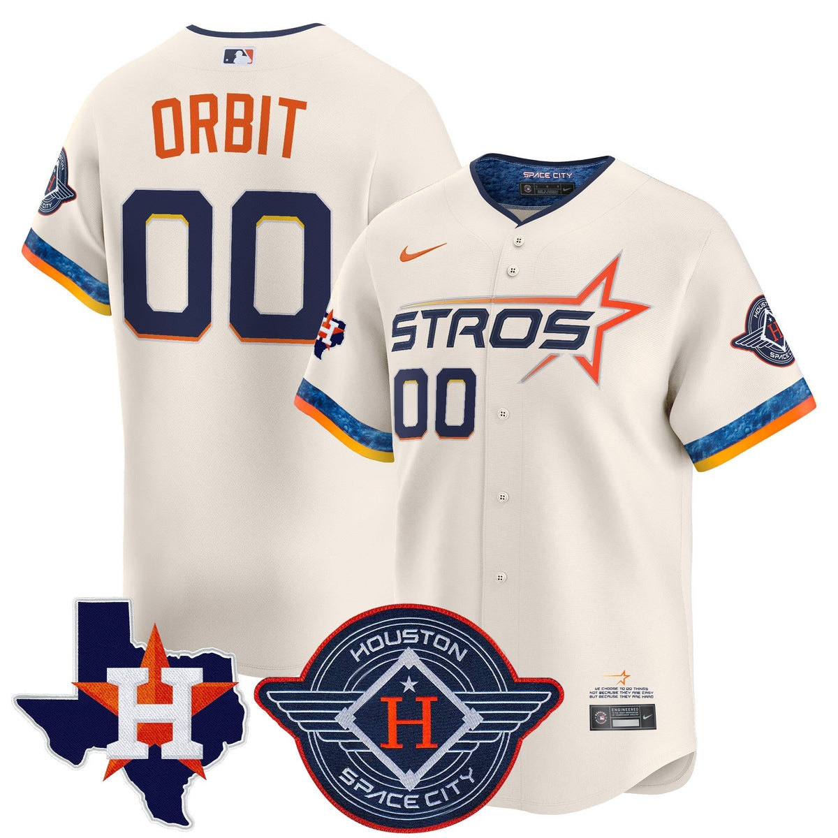HOU 2025 City Connect Texas Patch Vapor Premier Limited Jersey - All Stitched