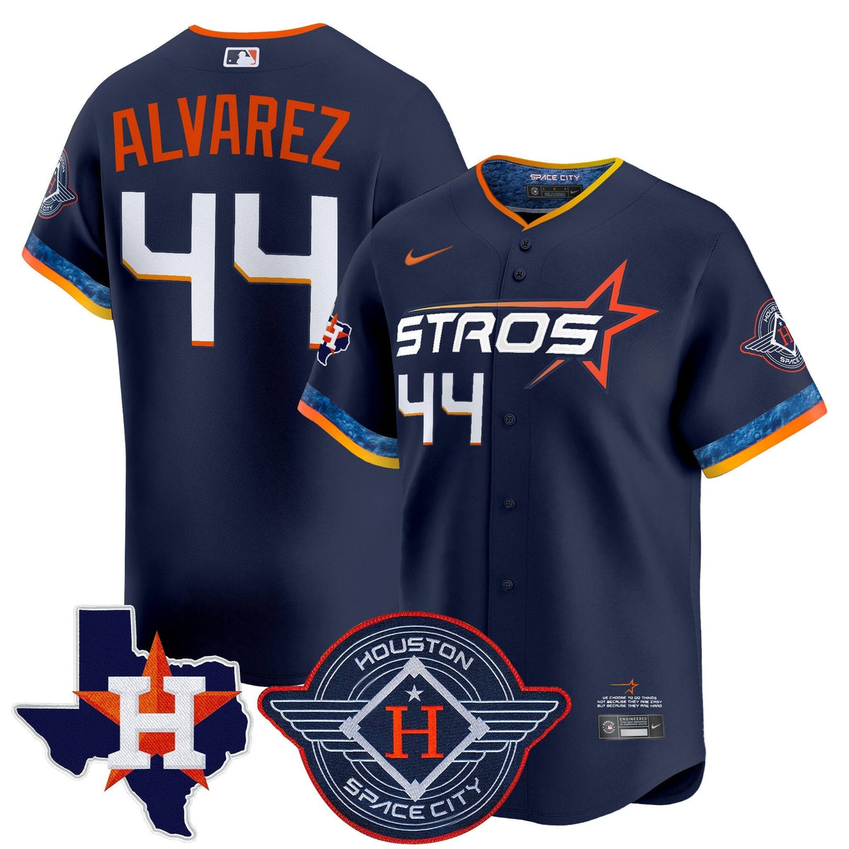 HOU 2025 City Connect Texas Patch Vapor Premier Limited Jersey - Stitched