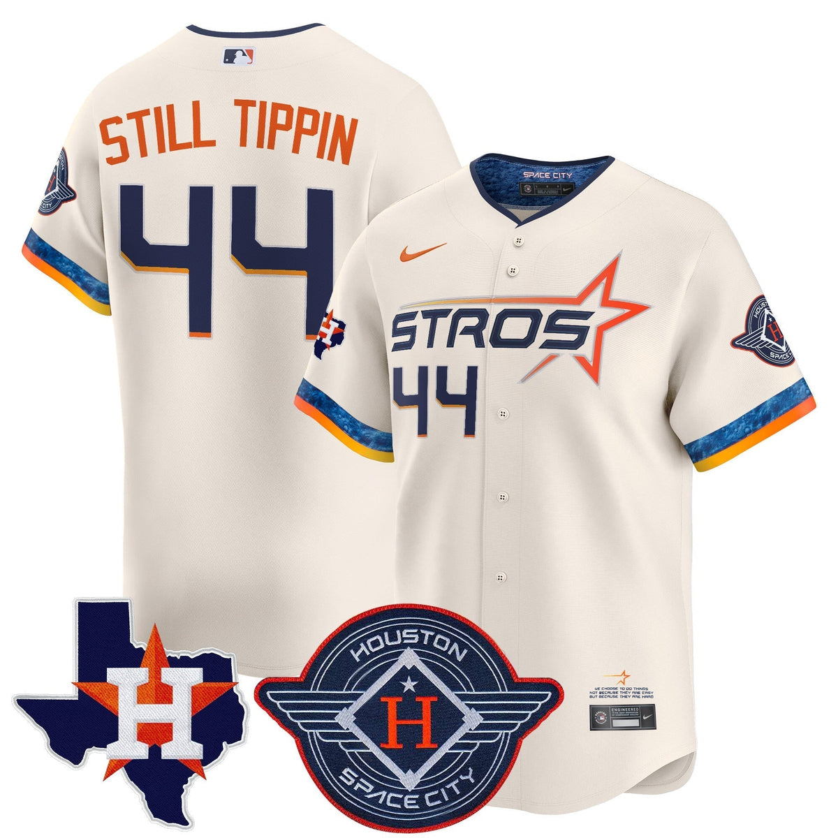HOU 2025 City Connect Texas Patch Vapor Premier Limited Jersey - All Stitched