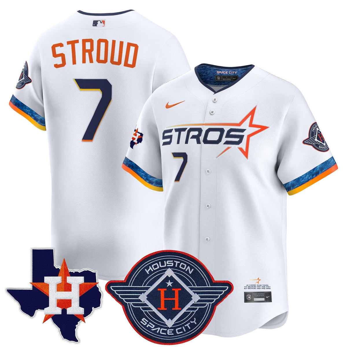 HOU 2025 City Connect Texas Patch Vapor Premier Limited Men Jersey - All Stitched