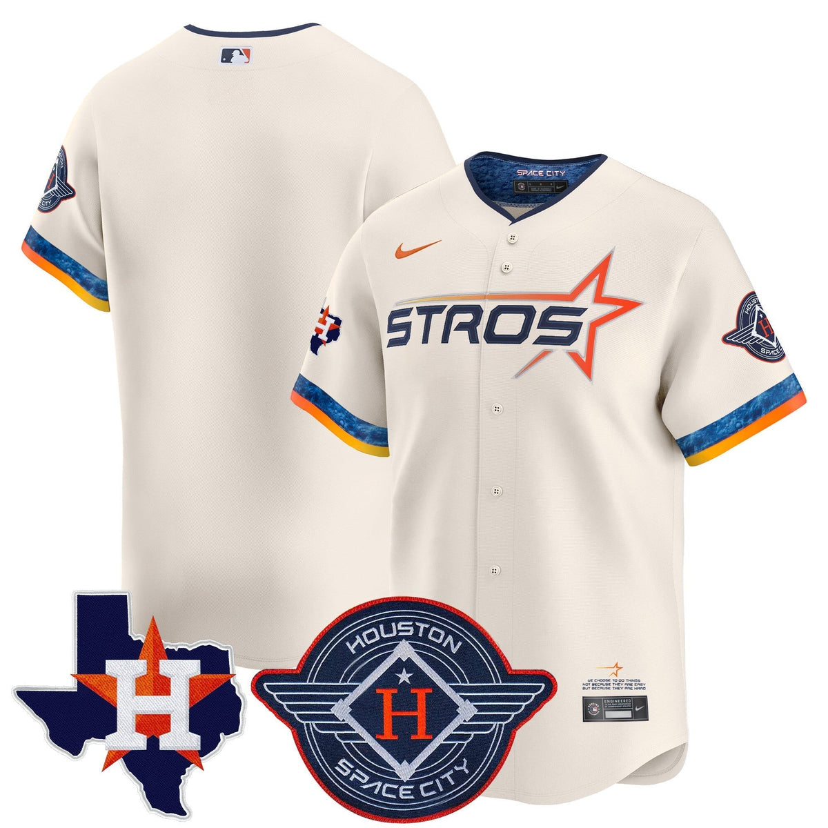 HOU 2025 City Connect Texas Patch Vapor Premier Limited Jersey - All Stitched