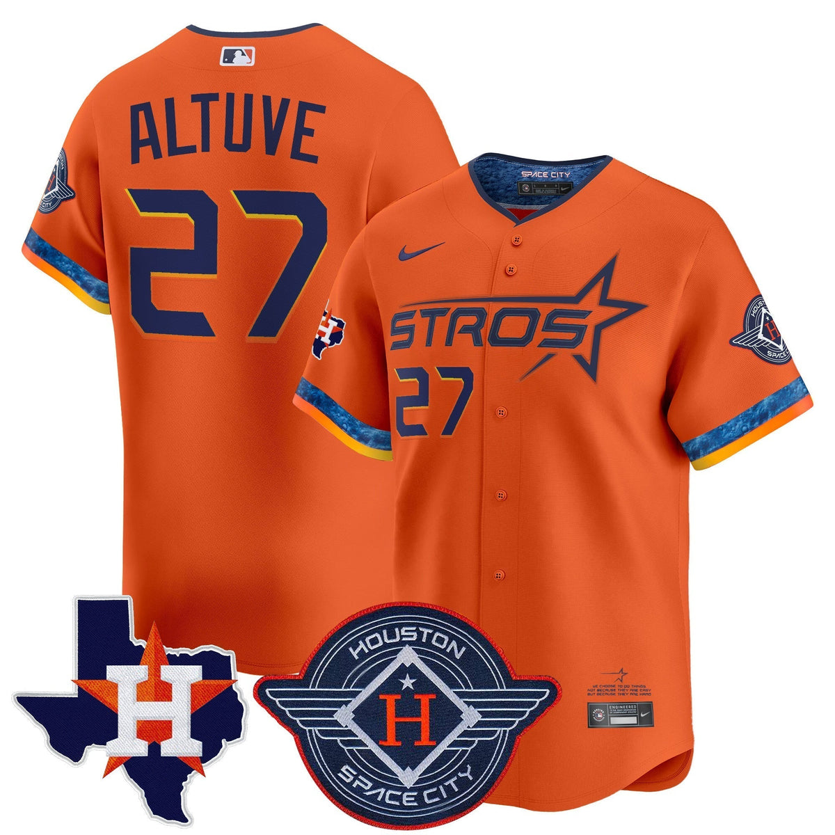 HOU 2025 City Connect Texas Patch Vapor Premier Limited Jersey - Stitched