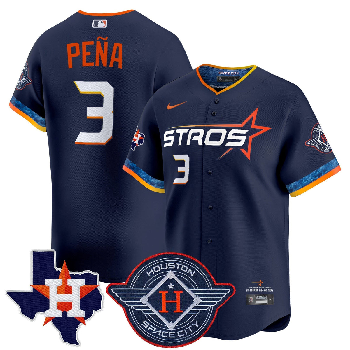 HOU 2025 City Connect Texas Patch Vapor Premier Limited Jersey - All Stitched