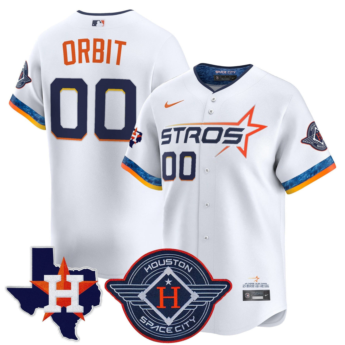 HOU 2025 City Connect Texas Patch Vapor Premier Limited Jersey - Stitched
