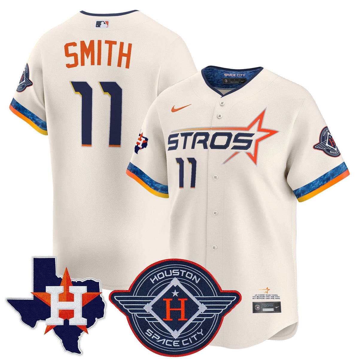 HOU 2025 City Connect Texas Patch Vapor Premier Limited Jersey - All Stitched