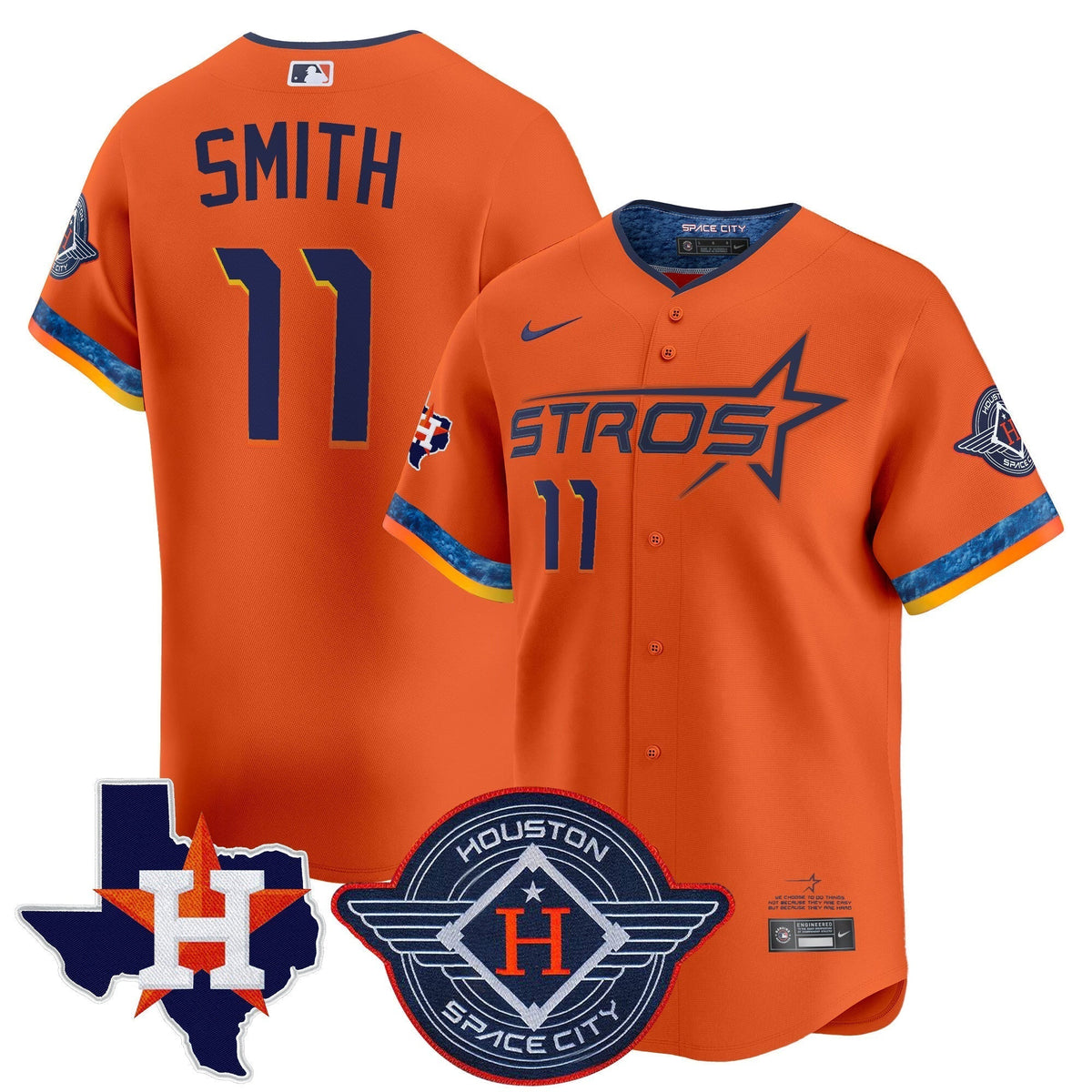 HOU 2025 City Connect Texas Patch Vapor Premier Limited Jersey - Stitched