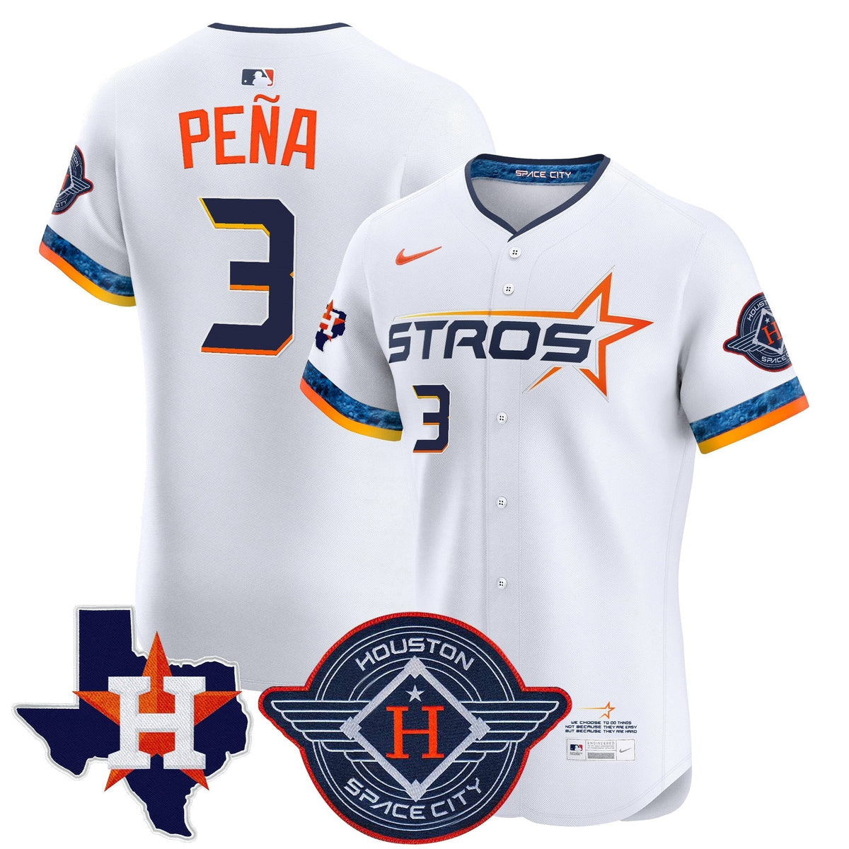 HOU 2025 City Connect Texas Patch Vapor Premier Elite Men Jersey - All Stitched