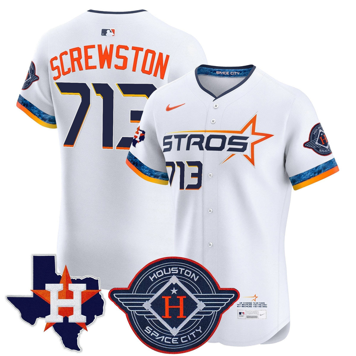 HOU 2025 City Connect Texas Patch Vapor Premier Elite Men Jersey - All Stitched