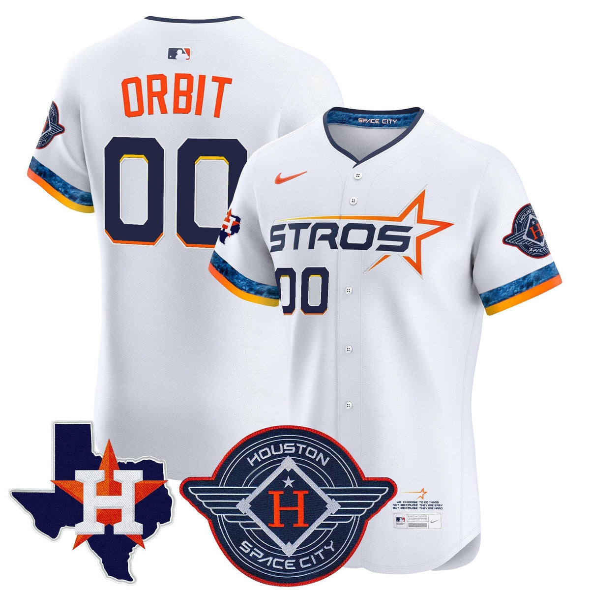 HOU 2025 City Connect Texas Patch Vapor Premier Elite Men Jersey - All Stitched