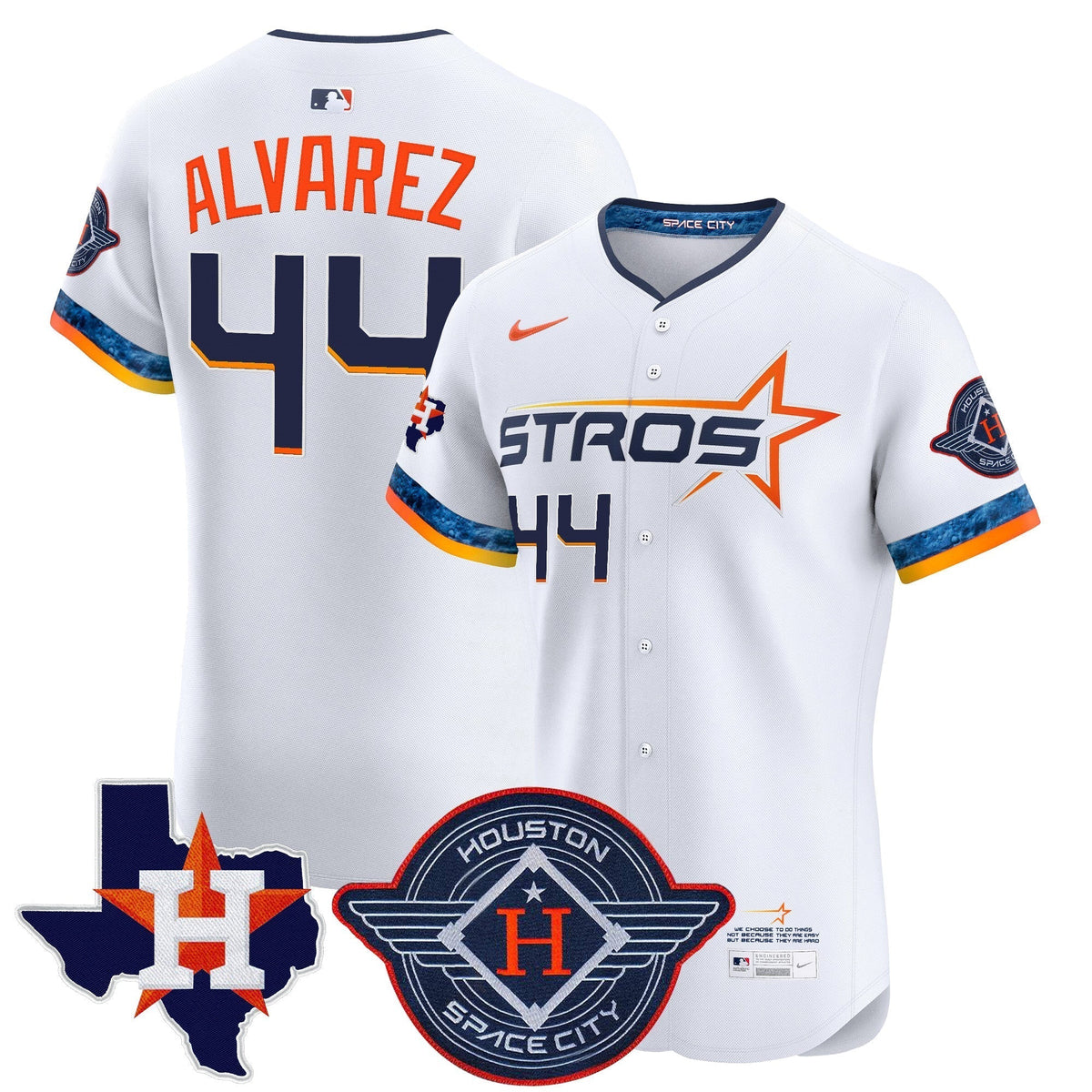 HOU 2025 City Connect Texas Patch Vapor Premier Elite Jersey - Stitched
