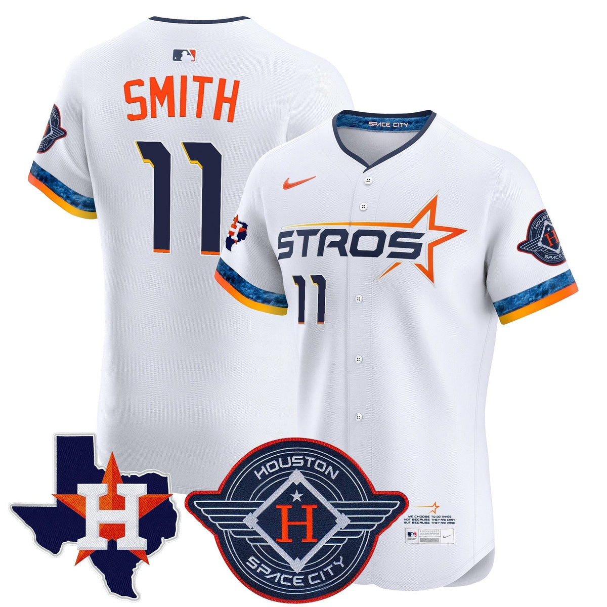 HOU 2025 City Connect Texas Patch Vapor Premier Elite Men Jersey - All Stitched