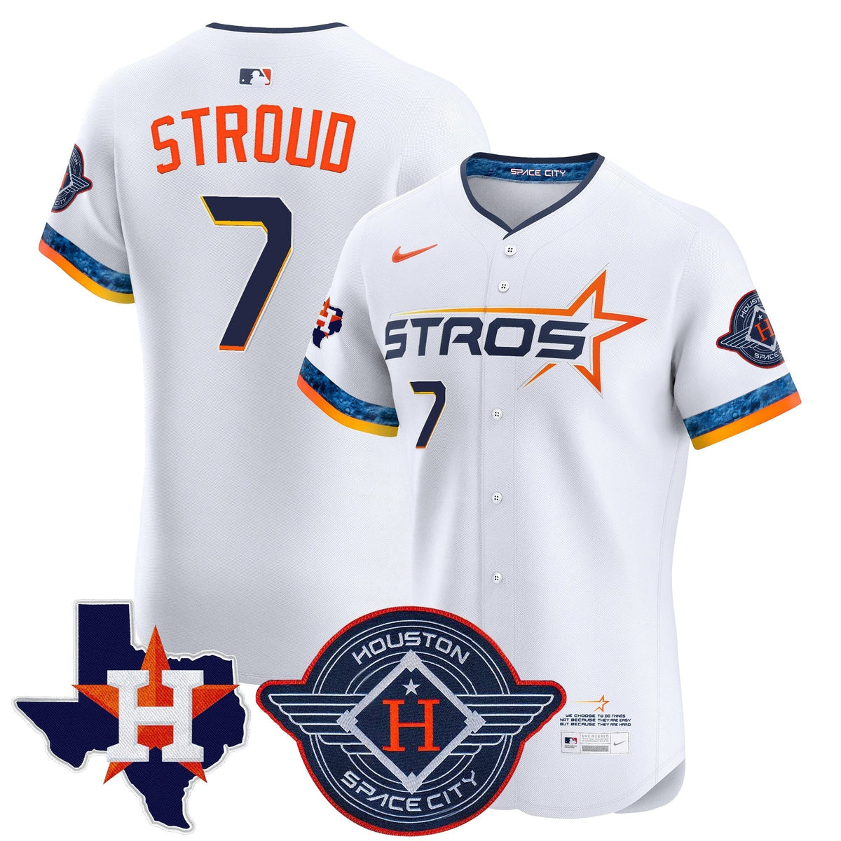 HOU 2025 City Connect Texas Patch Vapor Premier Elite Men Jersey - All Stitched