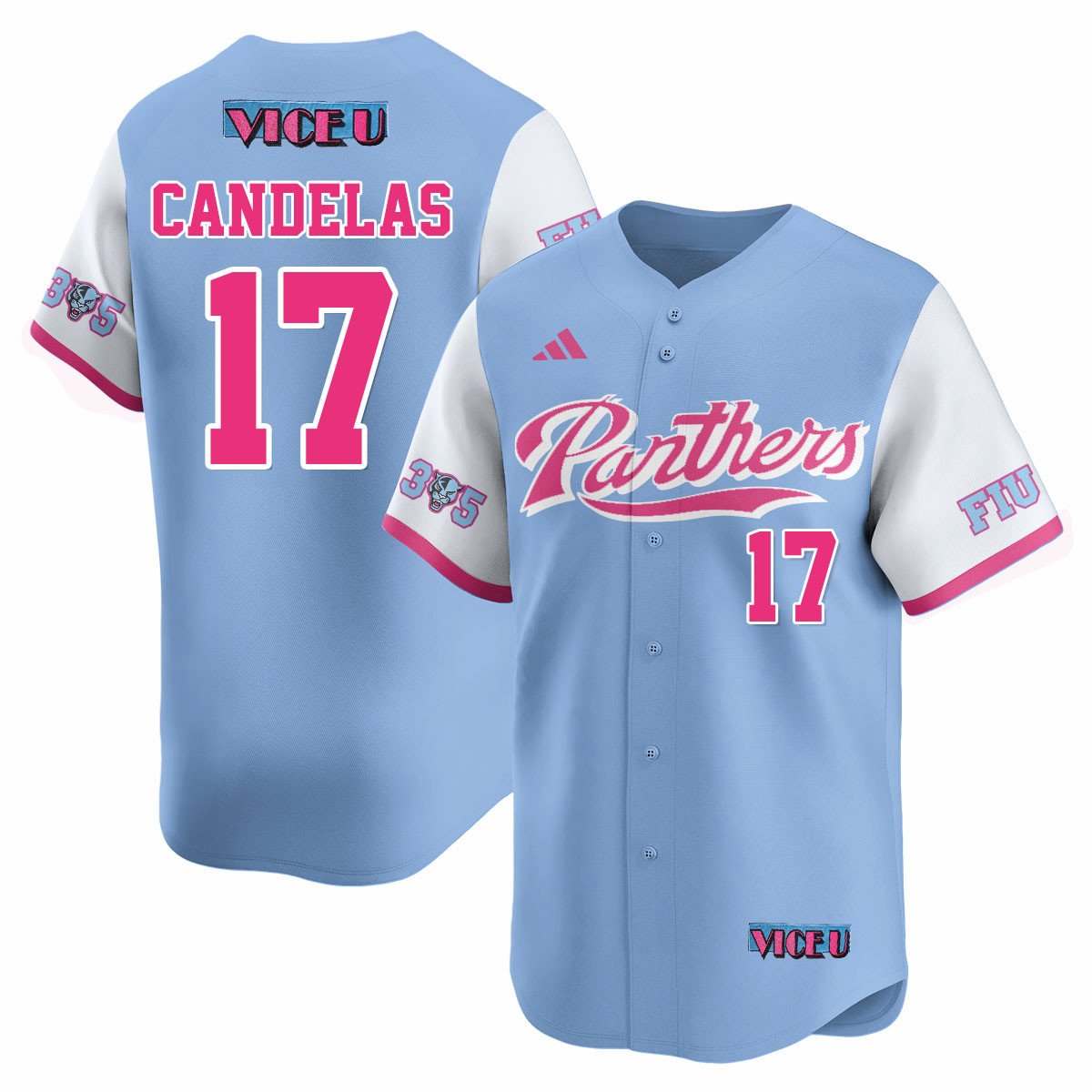 FIU Baseball 2025 'Vice U' Jersey - All Stitched
