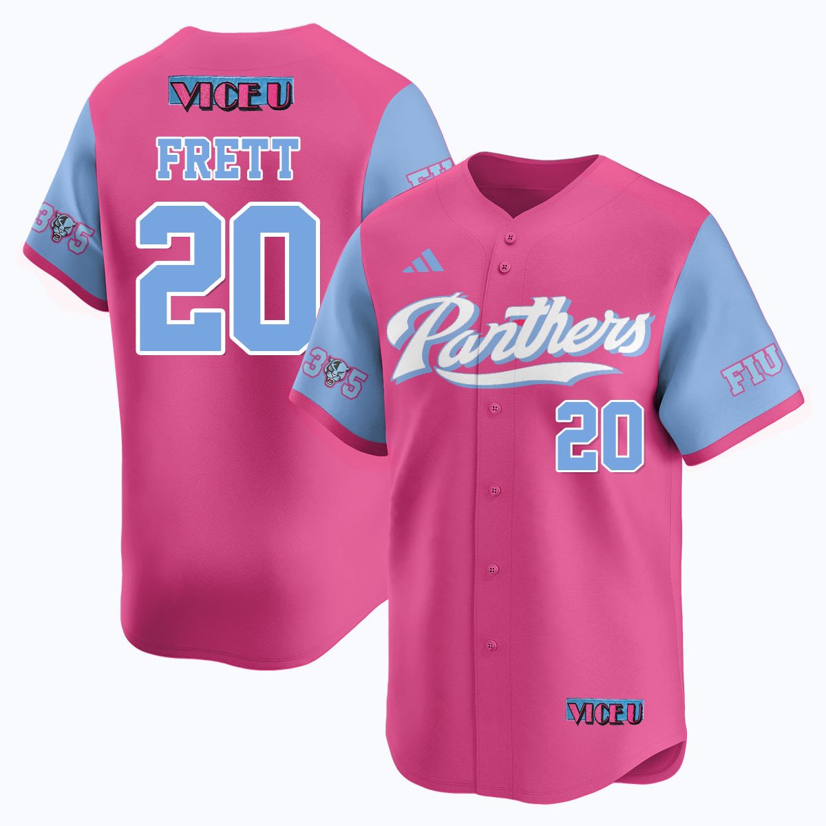 FIU Baseball 2025 'Vice U' Jersey - All Stitched
