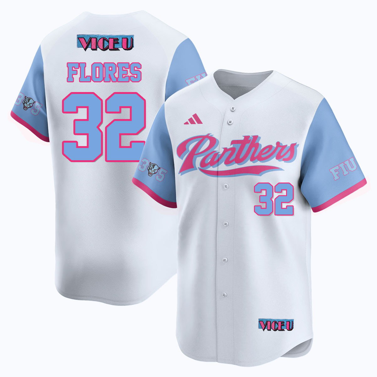 FIU Baseball 2025 'Vice U' Jersey - All Stitched