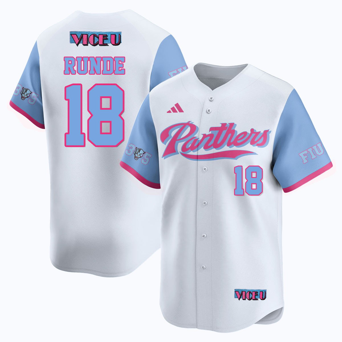 FIU Baseball 2025 'Vice U' Jersey - All Stitched