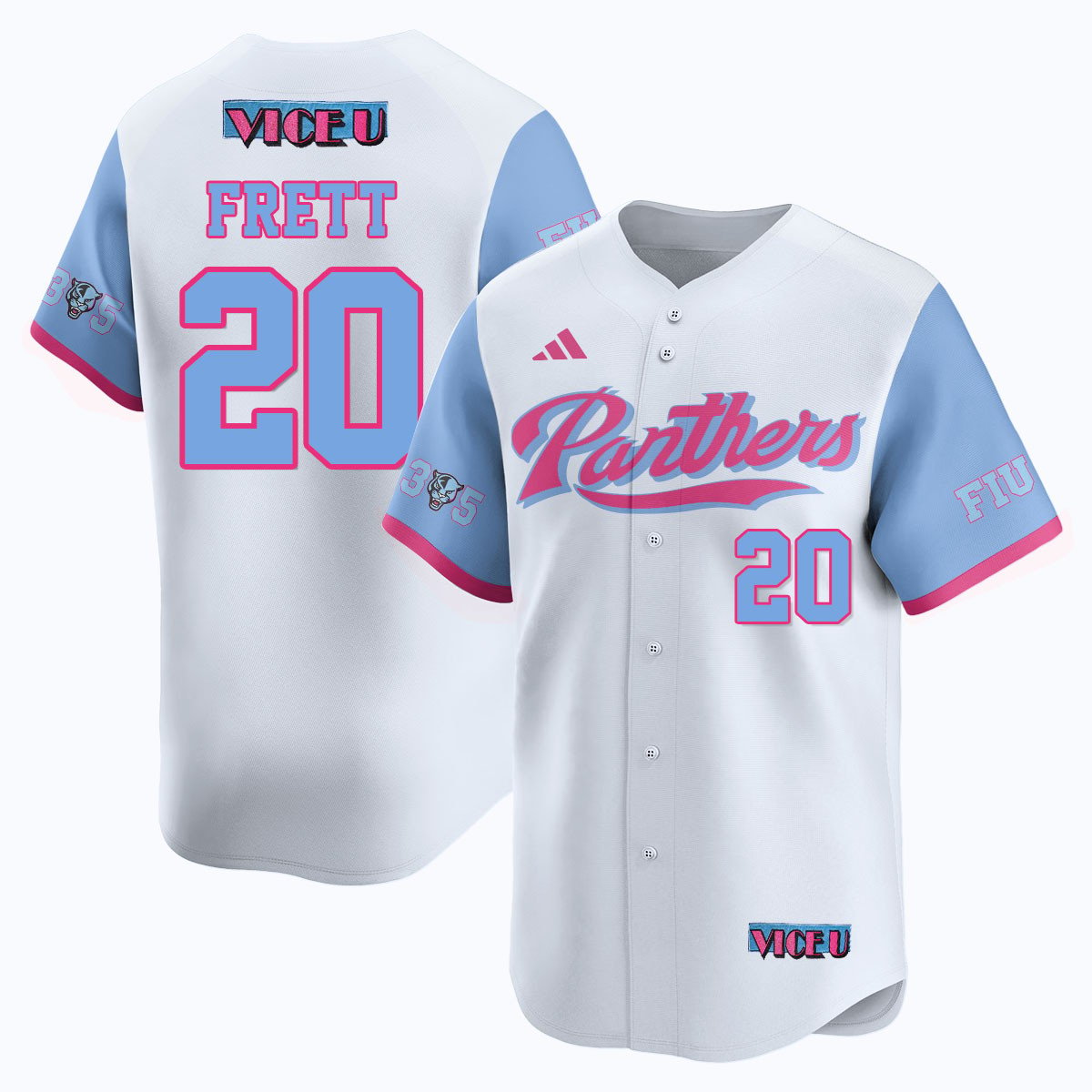FIU Baseball 2025 'Vice U' Jersey - All Stitched