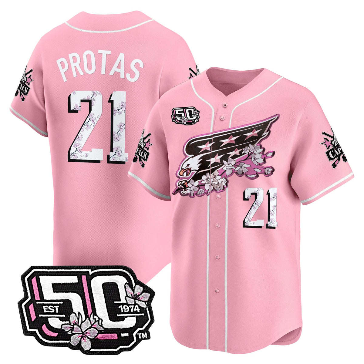2025 WSH 50th Anniversary Cherry Blossom Style Vapor Premier Limited Jersey - All Stitched
