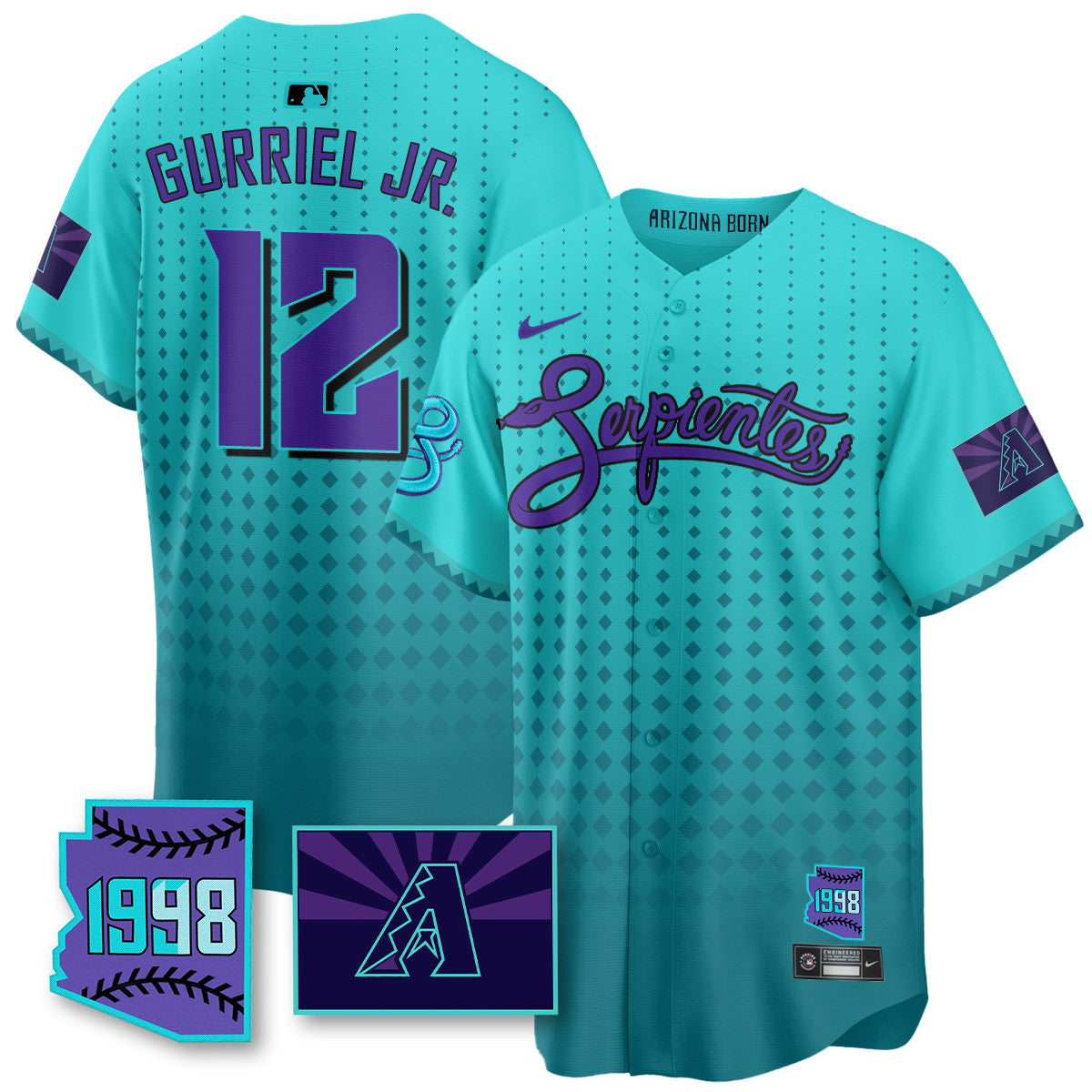 ARI Purple for Second âSerpientesâ City Connect Jersey - All Stitched