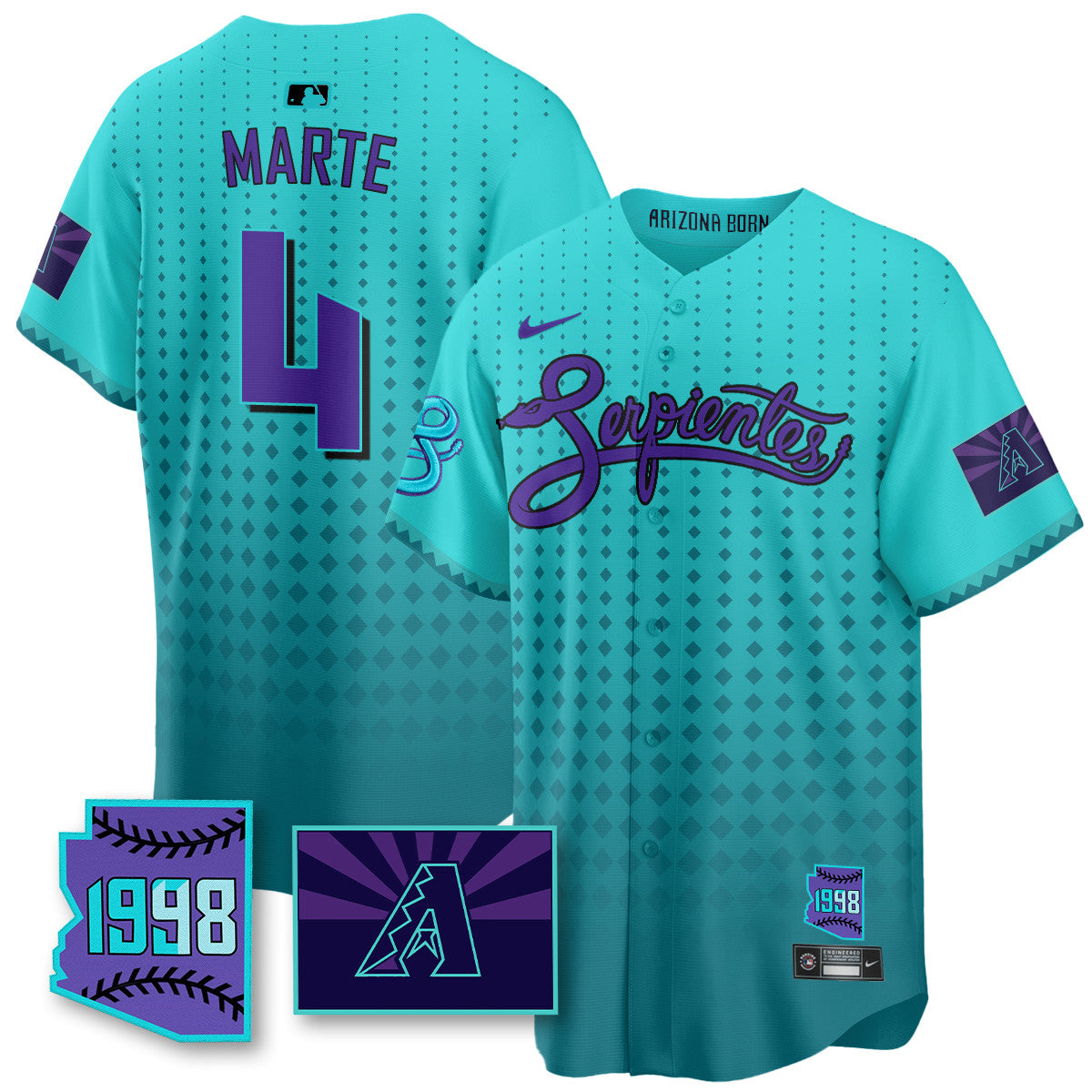 ARI Purple for Second âSerpientesâ City Connect Jersey - All Stitched