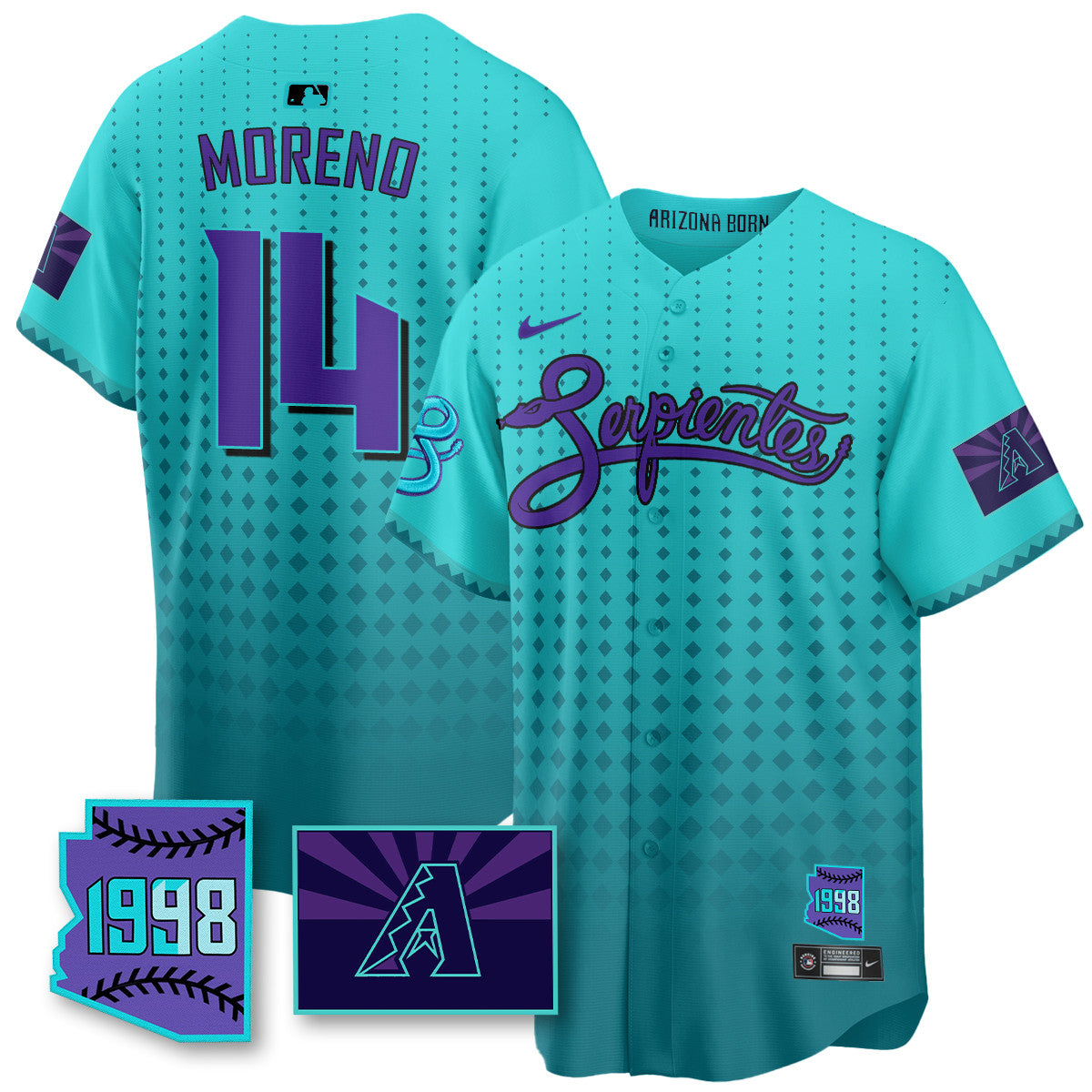 ARI Purple for Second âSerpientesâ City Connect Jersey - All Stitched