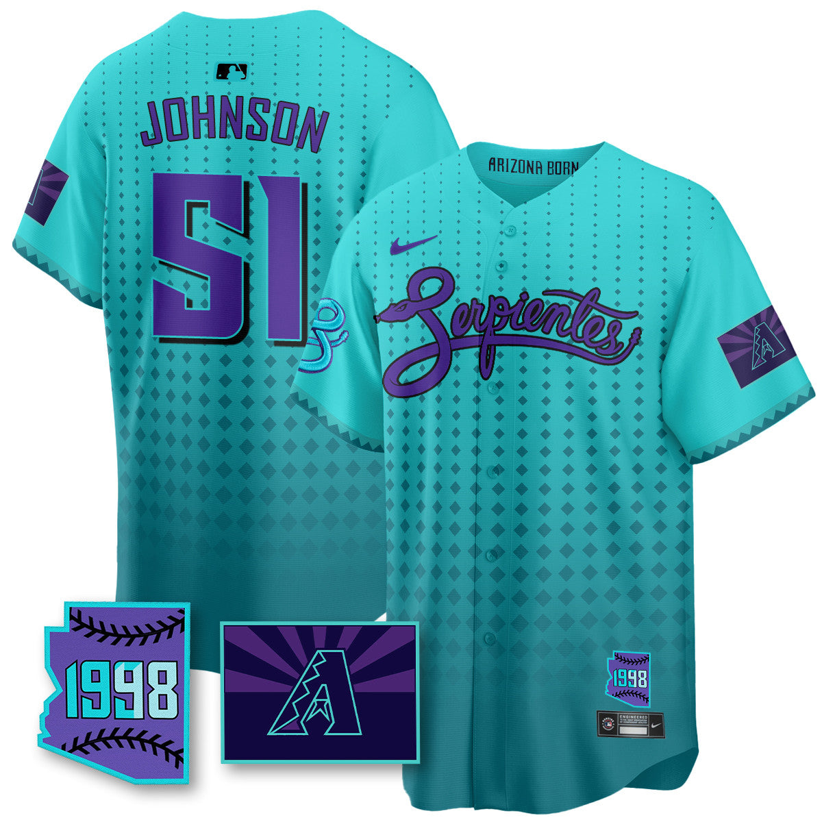 ARI Purple for Second âSerpientesâ City Connect Jersey - All Stitched