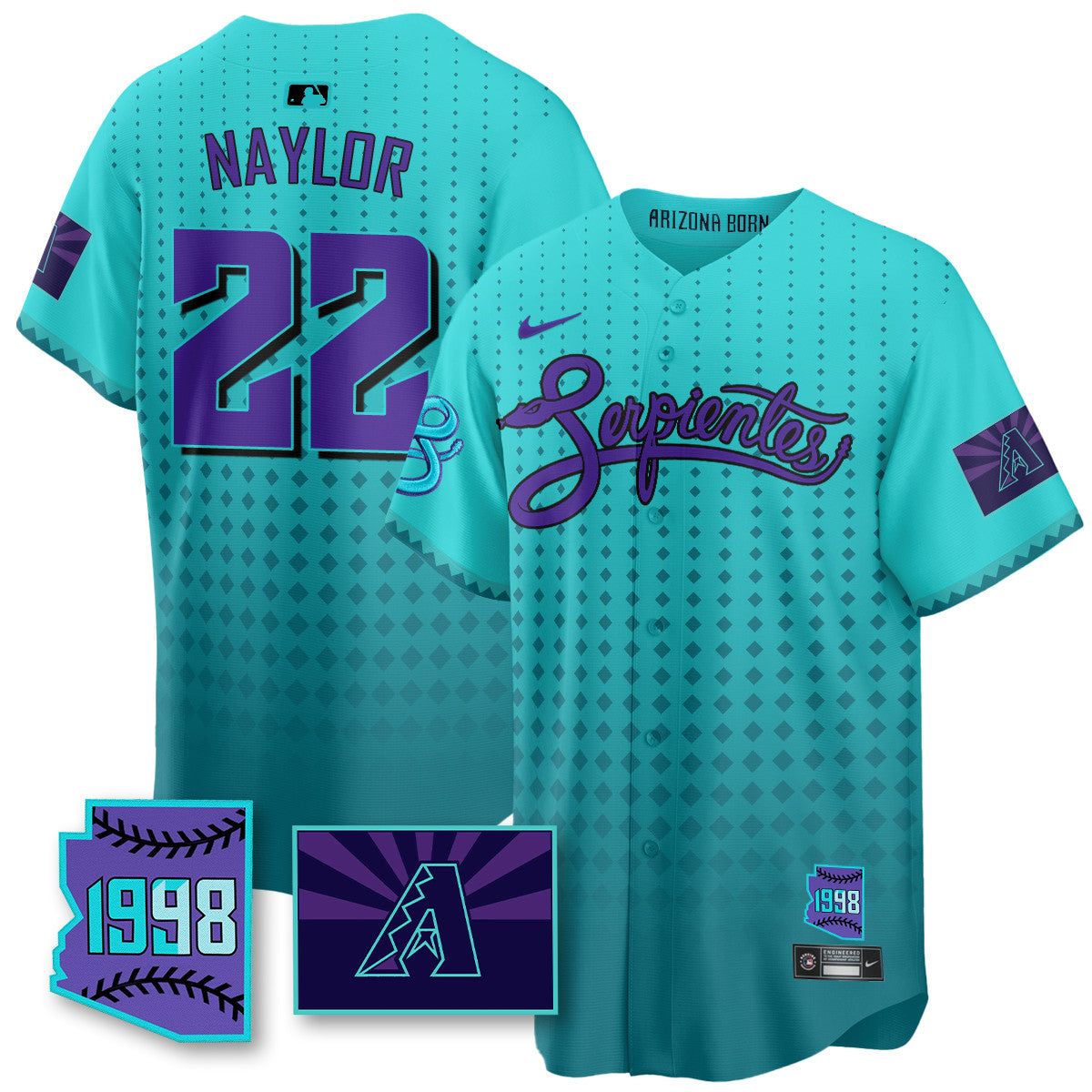 ARI Purple for Second âSerpientesâ City Connect Jersey - All Stitched