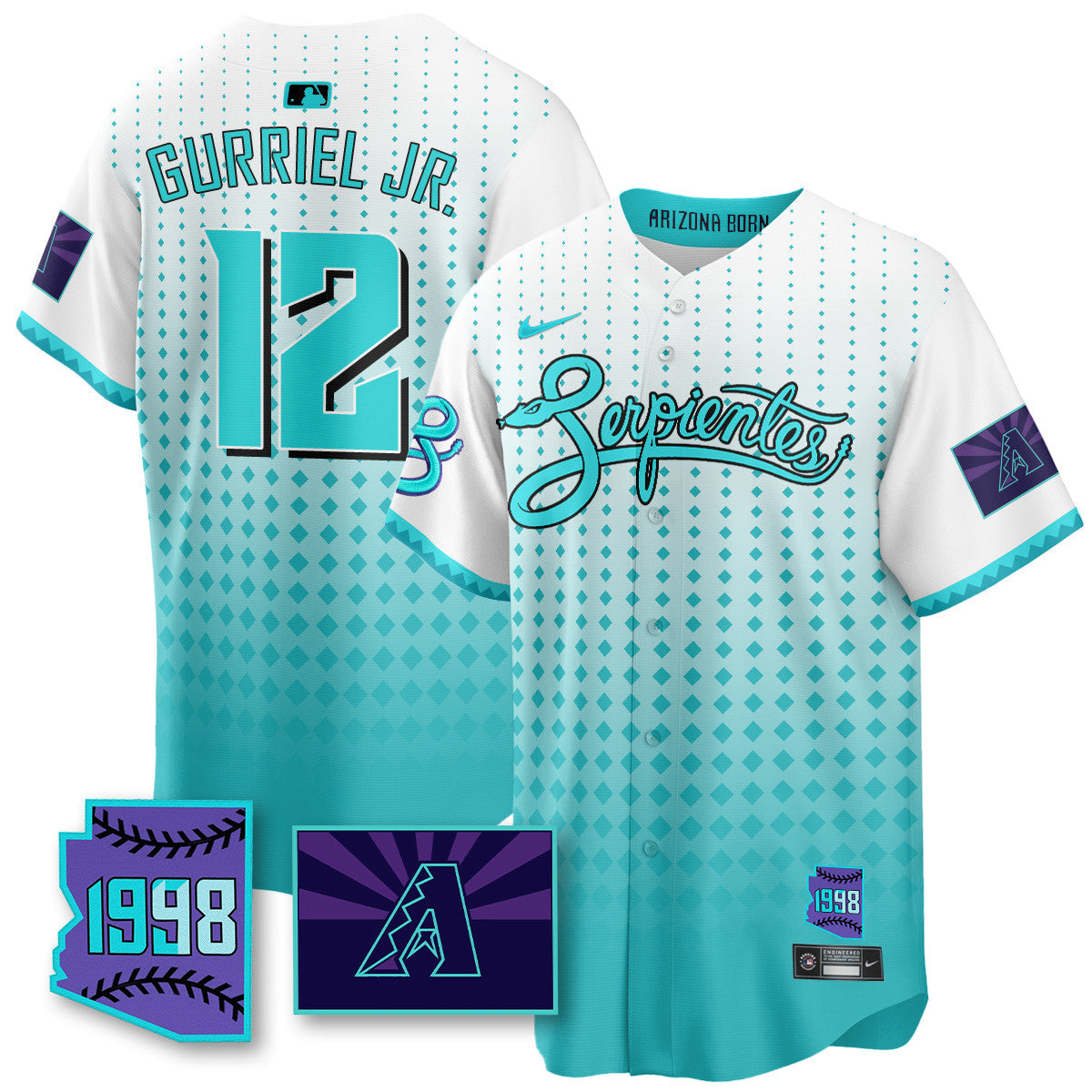 ARI Purple for Second âSerpientesâ City Connect Jersey - All Stitched