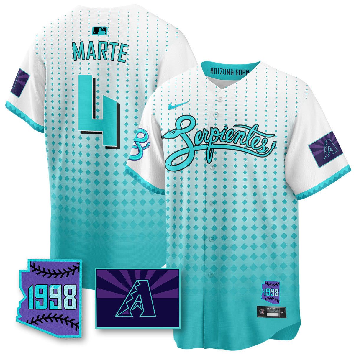 ARI Purple for Second âSerpientesâ City Connect Jersey - All Stitched