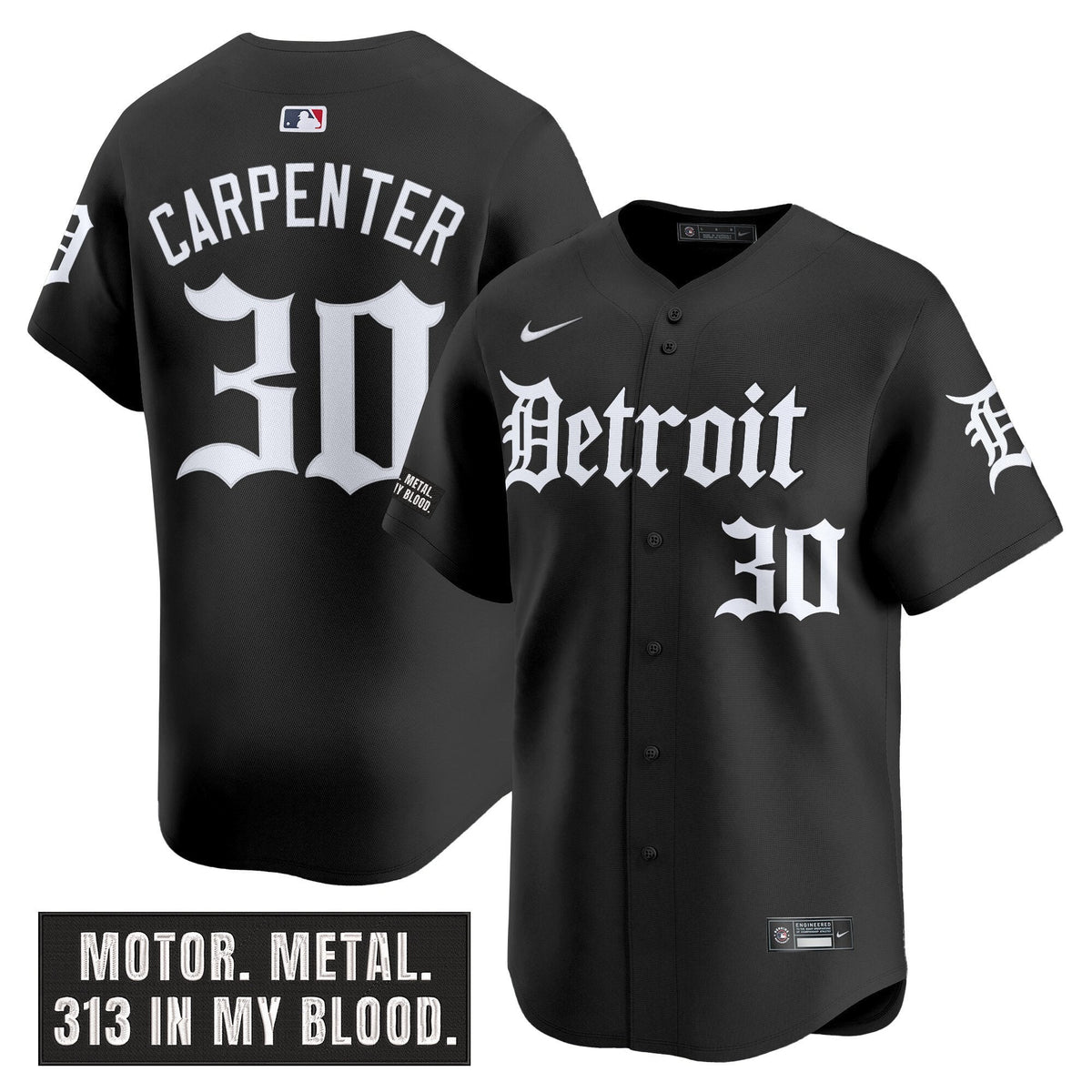 DET 'Motor Gothic Edition' Vapor Premier Limited Men Jersey - All Stitched