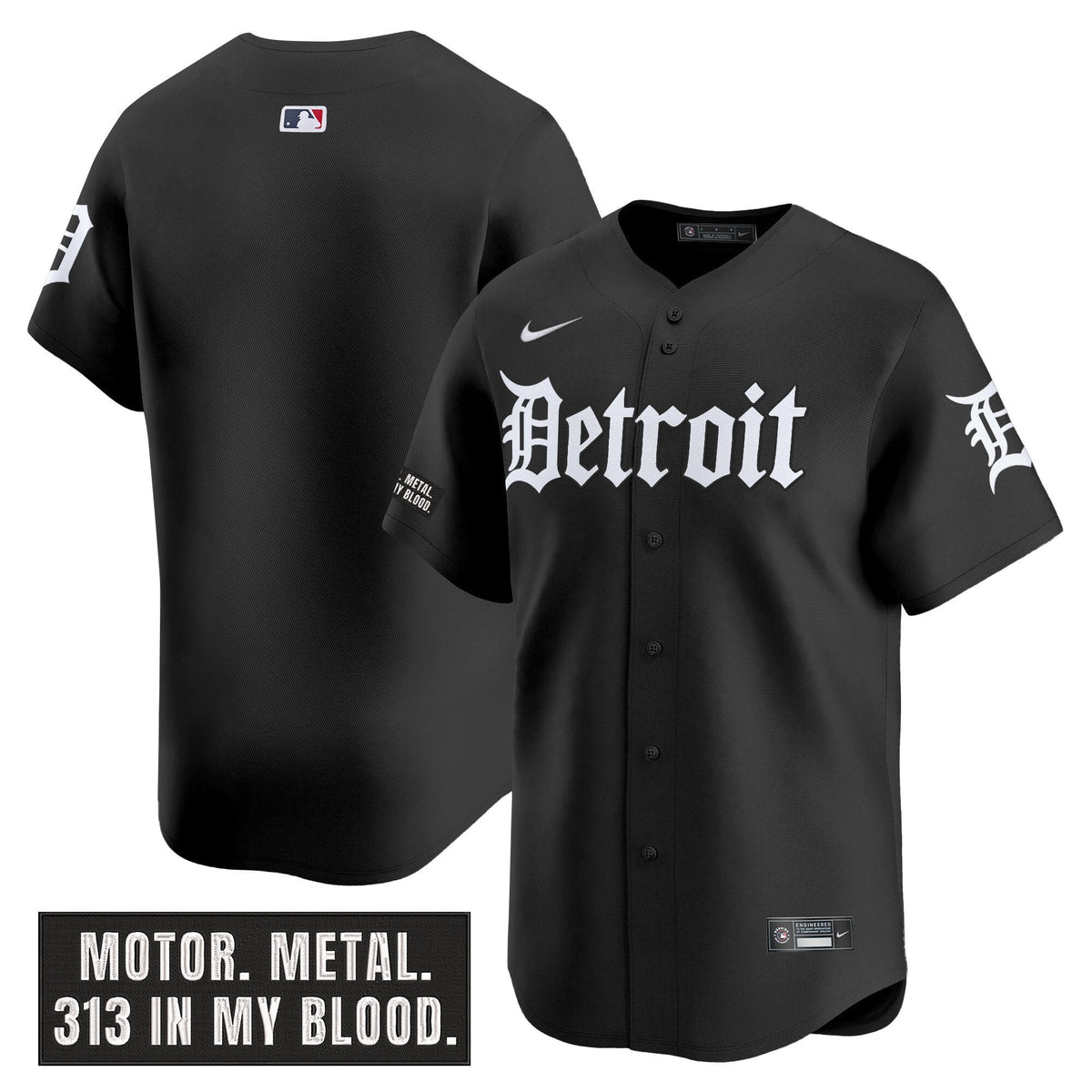 DET 'Motor Gothic Edition' Vapor Premier Limited Men Jersey - All Stitched