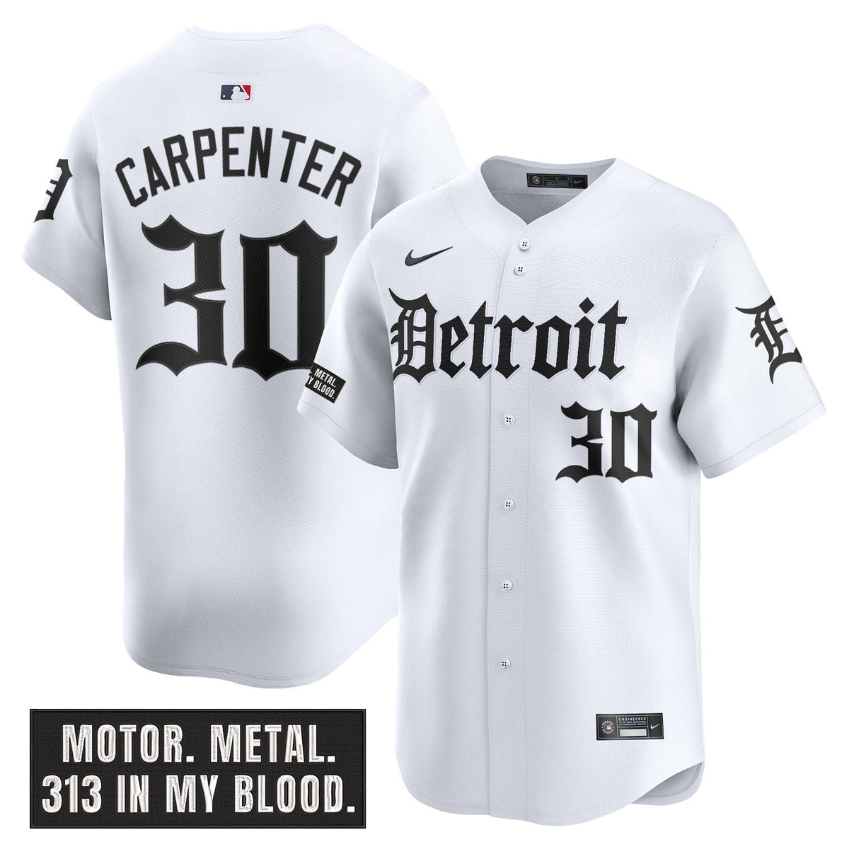 DET 'Motor Gothic Edition' Vapor Premier Limited Jersey - All Stitched