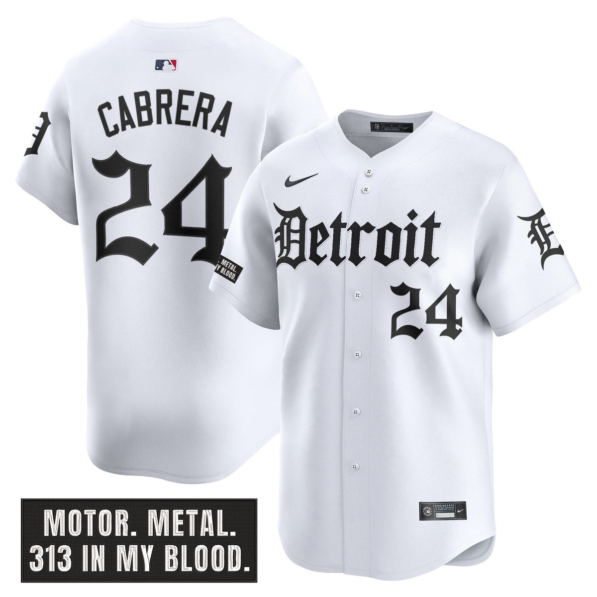 DET 'Motor Gothic Edition' Vapor Premier Limited Jersey - All Stitched
