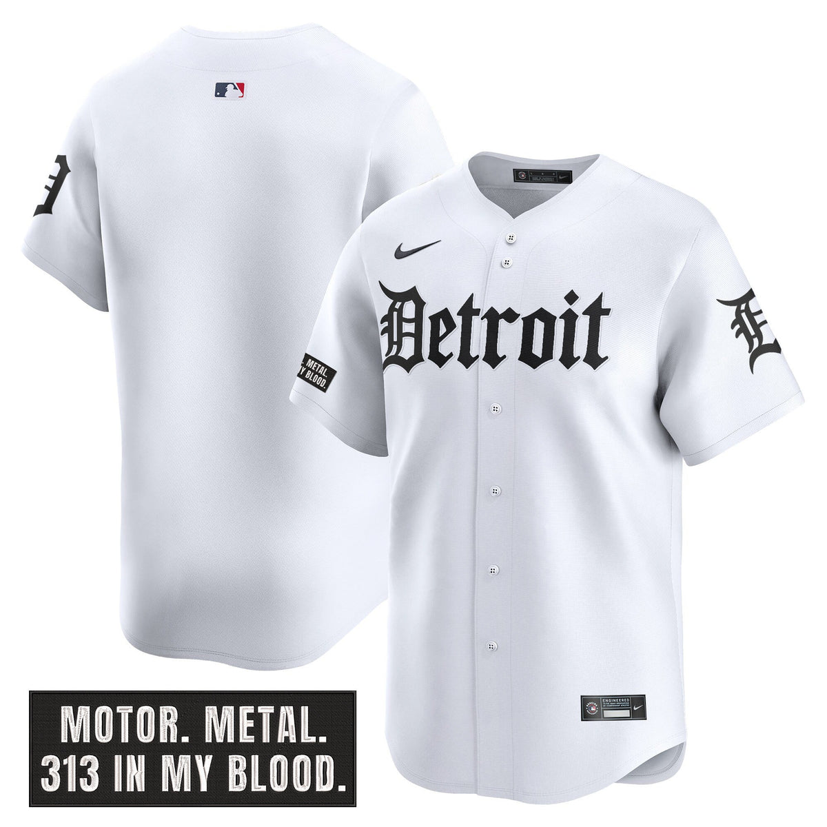 DET 'Motor Gothic Edition' Vapor Premier Limited Jersey - All Stitched
