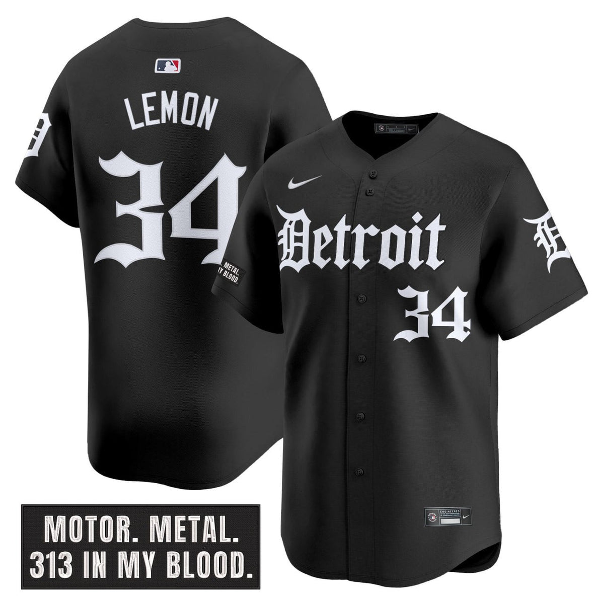 DET 'Motor Gothic Edition' Vapor Premier Limited Men Jersey - All Stitched