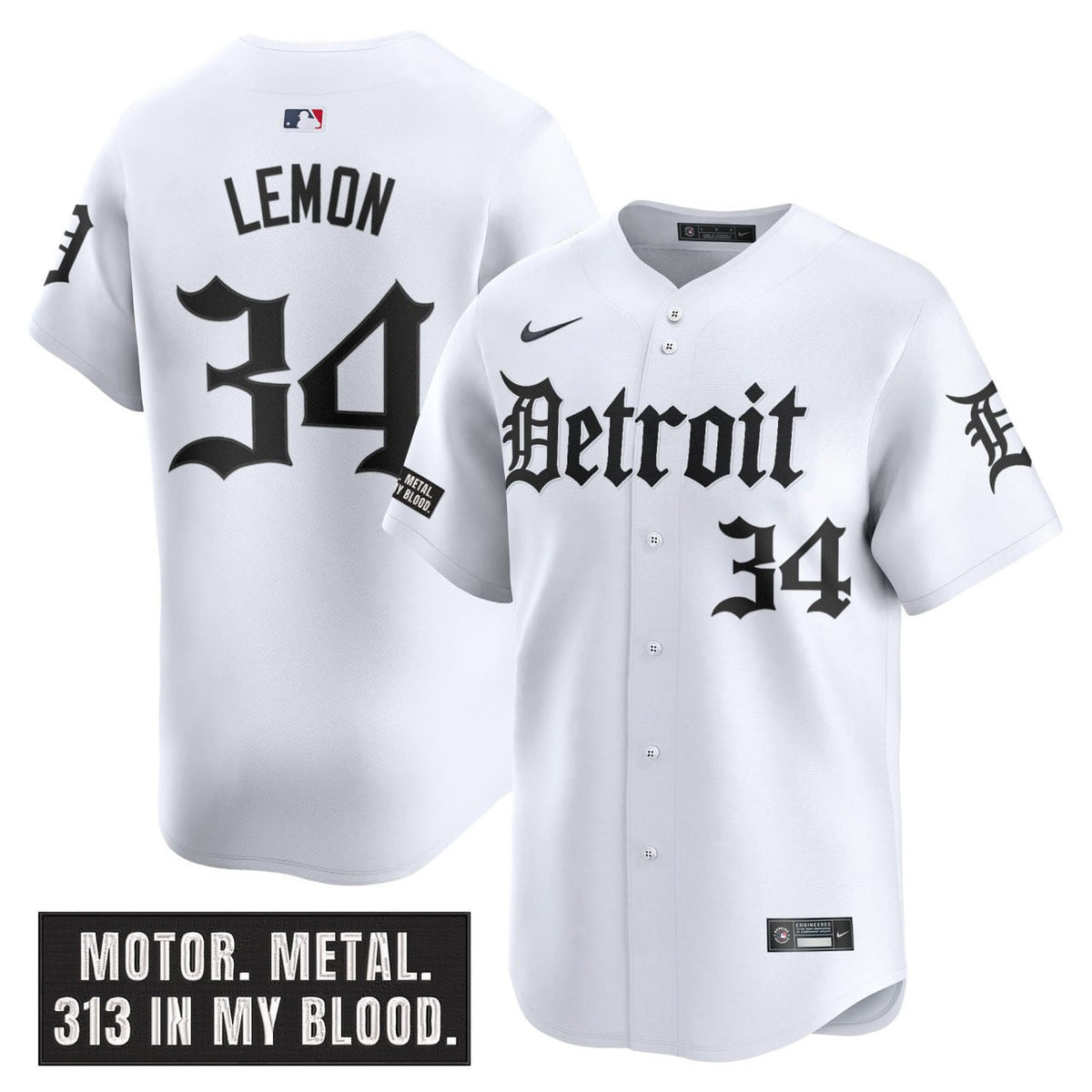 DET 'Motor Gothic Edition' Vapor Premier Limited Jersey - All Stitched