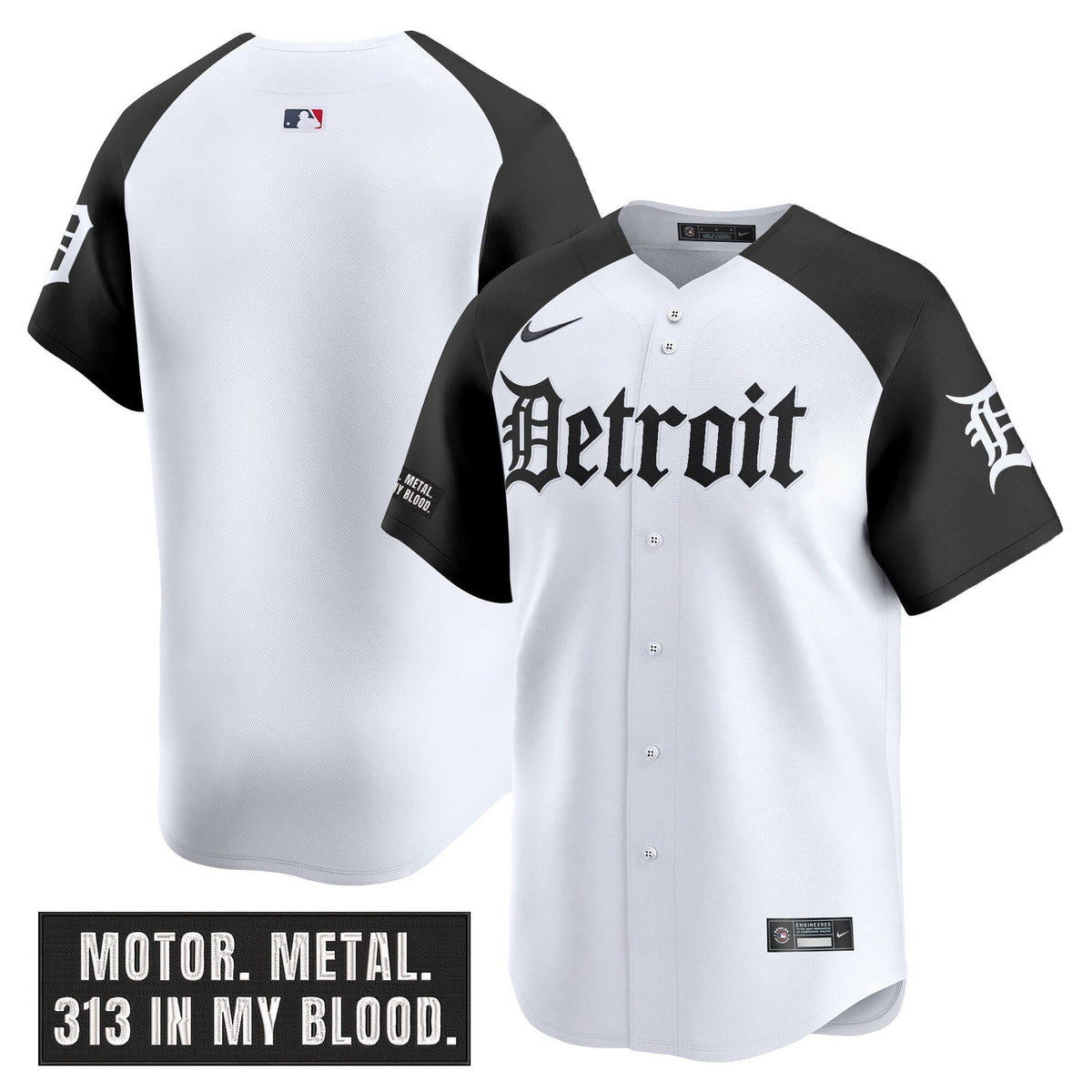 DET 'Motor Gothic Edition' Vapor Premier Limited Jersey - All Stitched