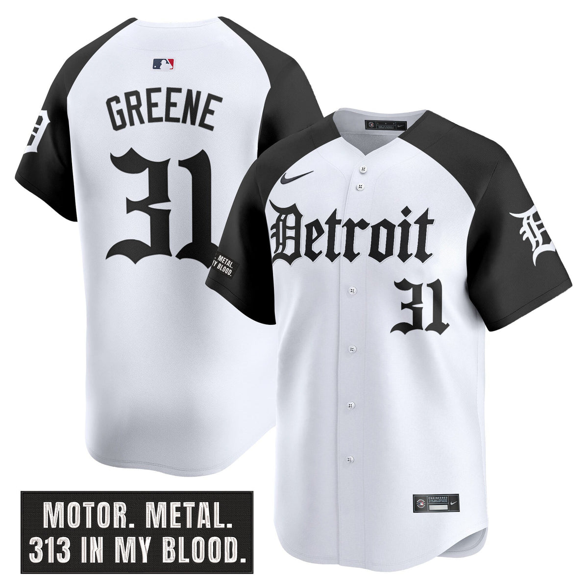 DET 'Motor Gothic Edition' Vapor Premier Limited Jersey - All Stitched