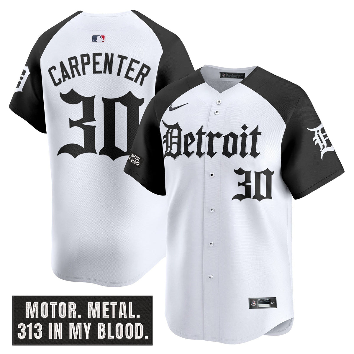 DET 'Motor Gothic Edition' Vapor Premier Limited Jersey - All Stitched